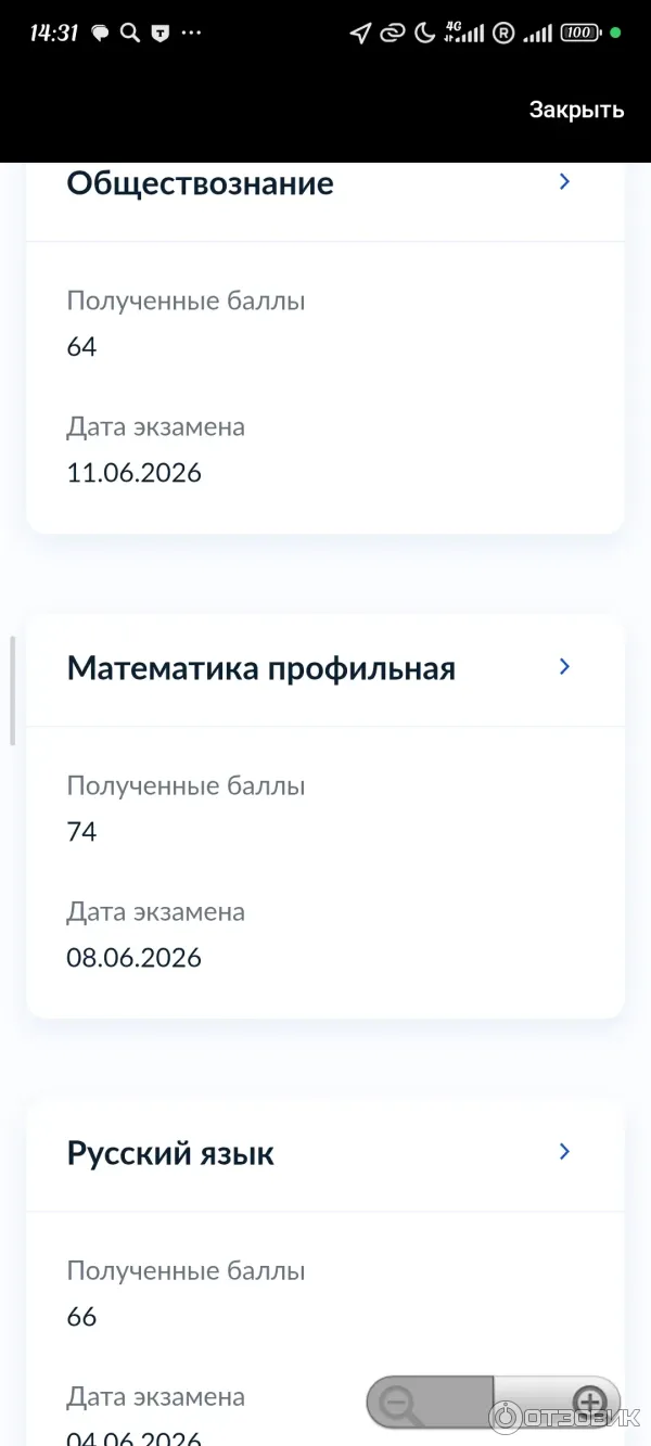 Результаты