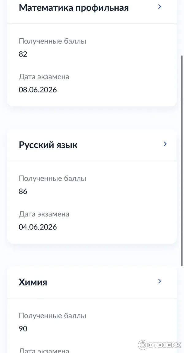 Баллы егэ