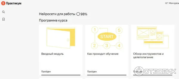 интерфейс курса