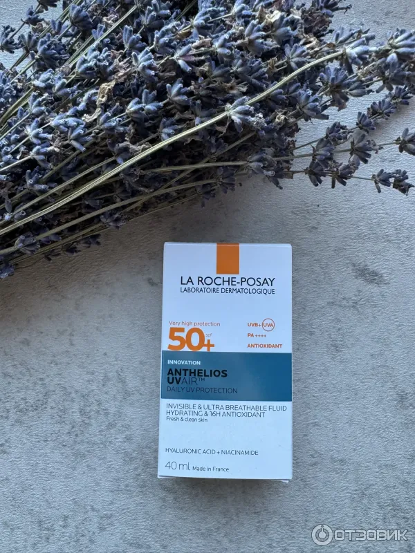 Легкий солнцезащитный флюид для лица La Roche-Posay Anthelios Uvair SPF50PA фото