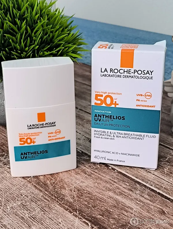 Легкий солнцезащитный флюид для лица La Roche-Posay Anthelios Uvair SPF50PA фото